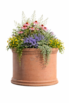 Preview: Griechischer Terracotta Zylinder von Poggi Ugo aus Impruneta – handgefertigt und frostfest